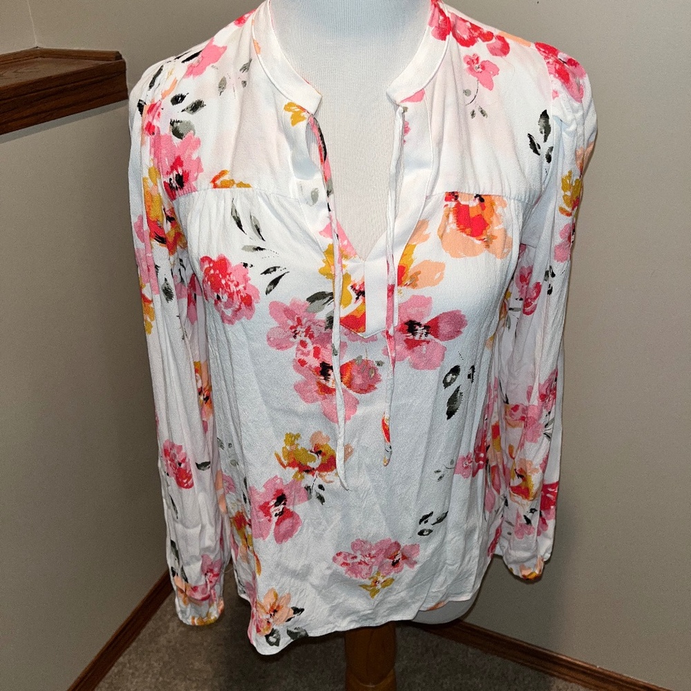 LOFT floral blouse